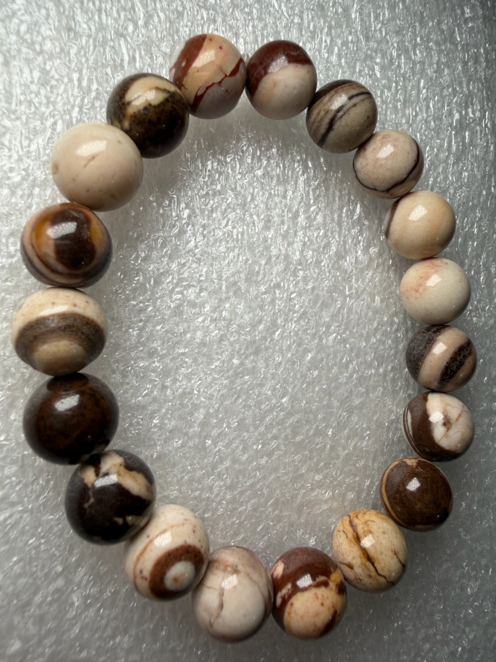 Amazing 10MM Zebra Jasper Natural Crystal Bracelet